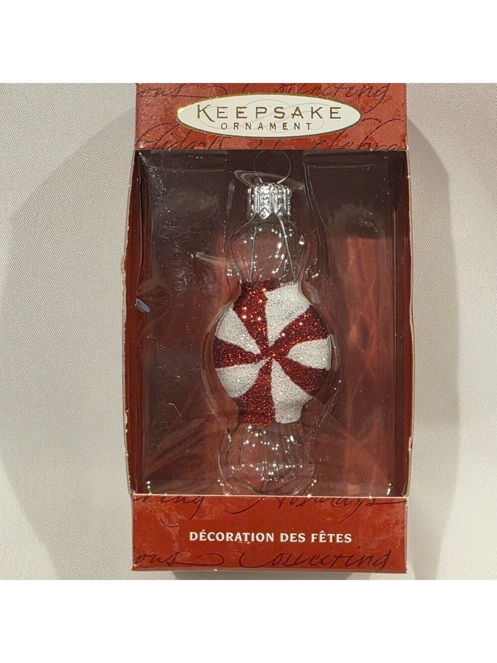 Hallmark Keepsake Hand Blown Glass Li'l Swirl Red Ornament